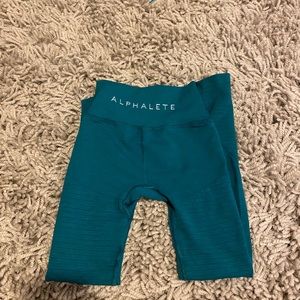 teal alphalete revival leggings